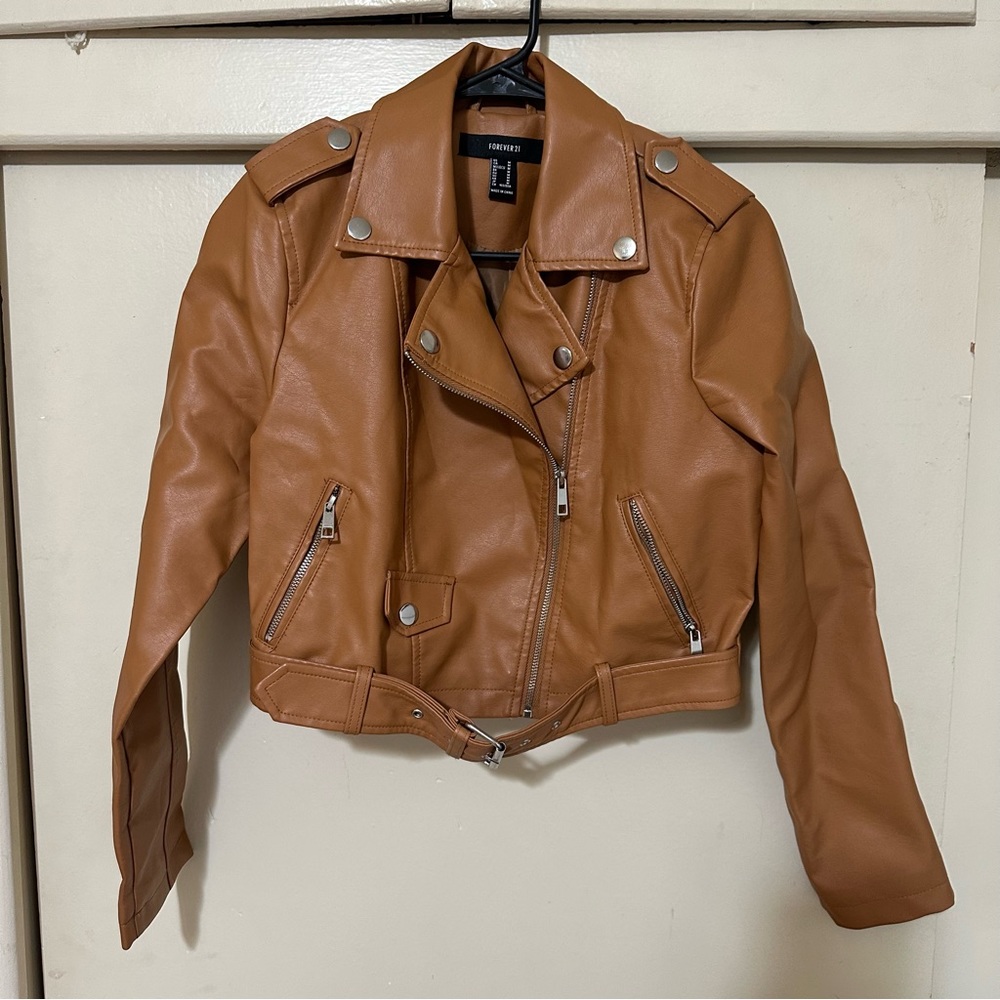 Forever 21 faux leather jacket size medium